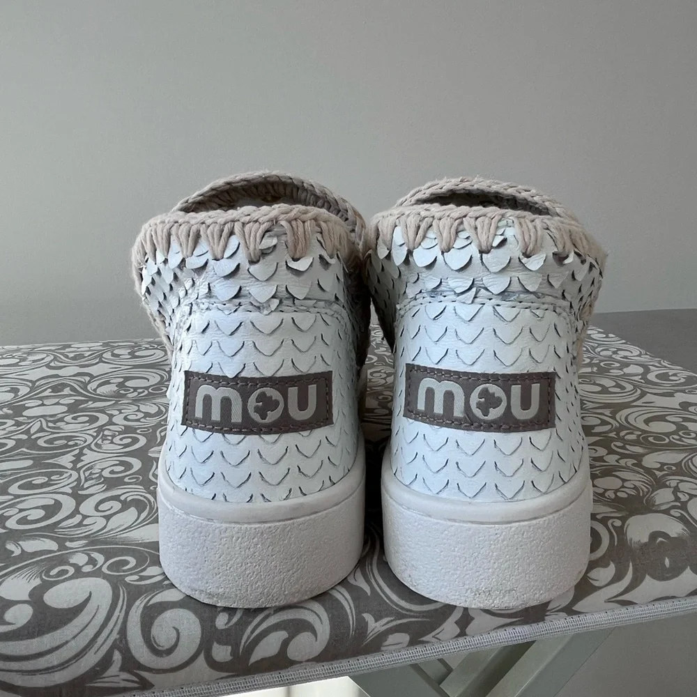 Mou Special Leather White Summer Eskimo Sneakers - Picture 2 of 7